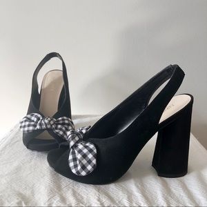 Nine West Black and White Heels